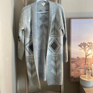 Aztec style long cardigan